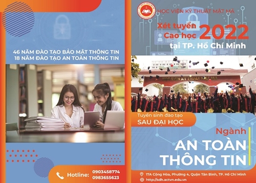 Phân hiệu Học viện Kỹ thuật mật mã tại TP Hồ Chí Minh tuyển sinh năm 2022